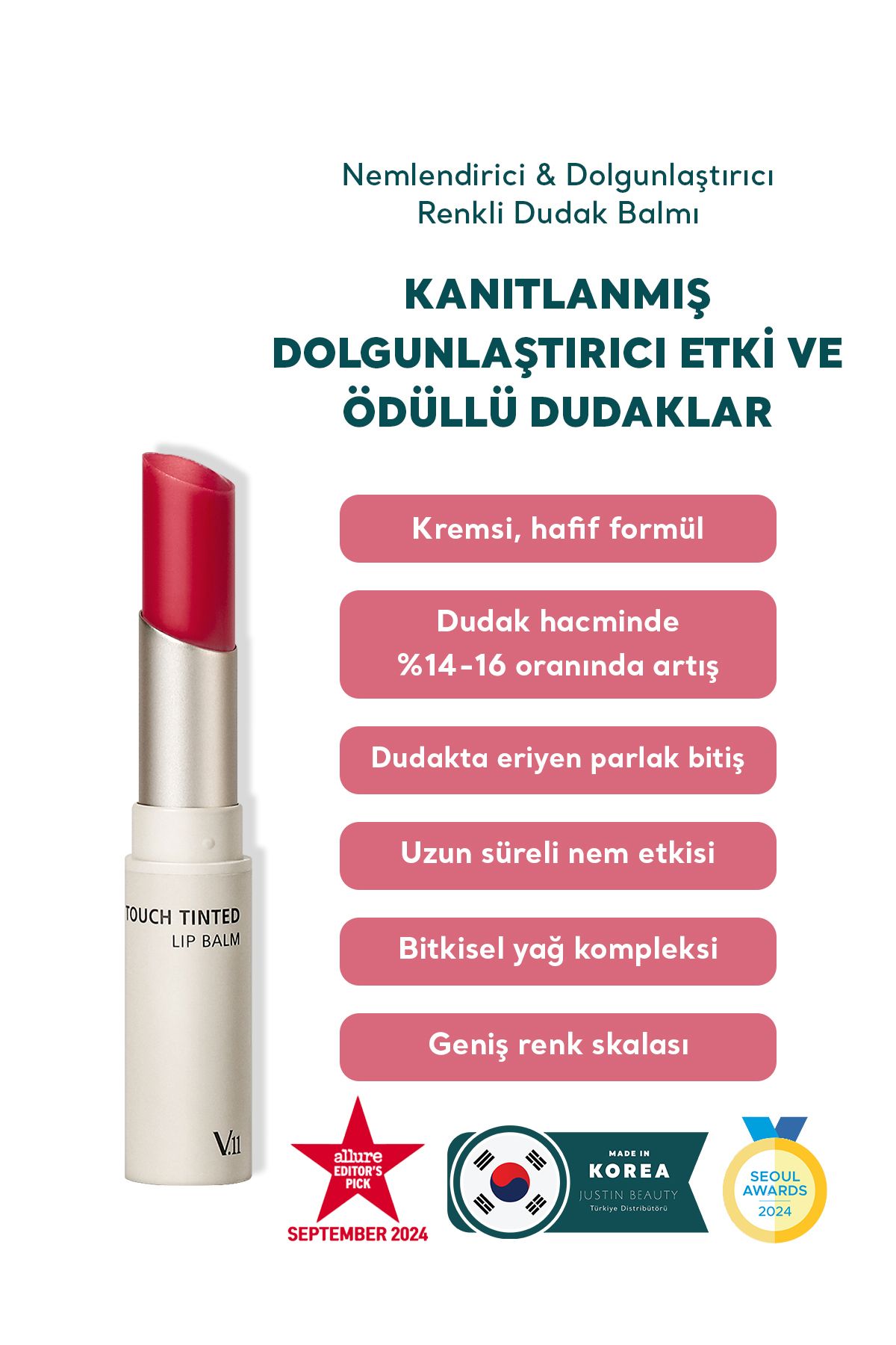 کرم لب و اسکراب VILLAGE11 FACTORY PLUMBANG COLOR LIP BALM کلاسیک RED NEMMARY PLOCATIVE COLORFUL Village 11 Factory