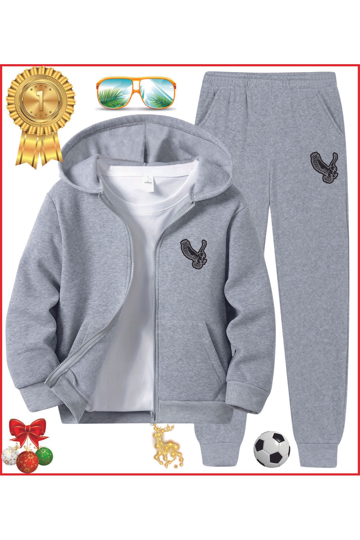 HOFFNUNG Full ZIP ON ATTACK Oversize Lastik Paça Eşofman Takımı