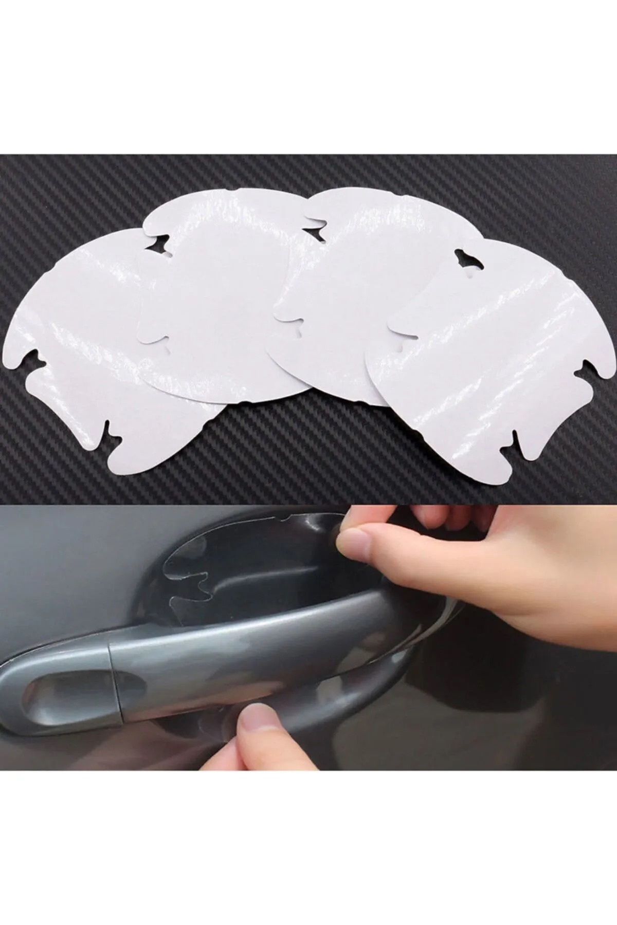 Z Tech-Set of 4 Car Door Handle Protective Film - Effective Against Scratches 7