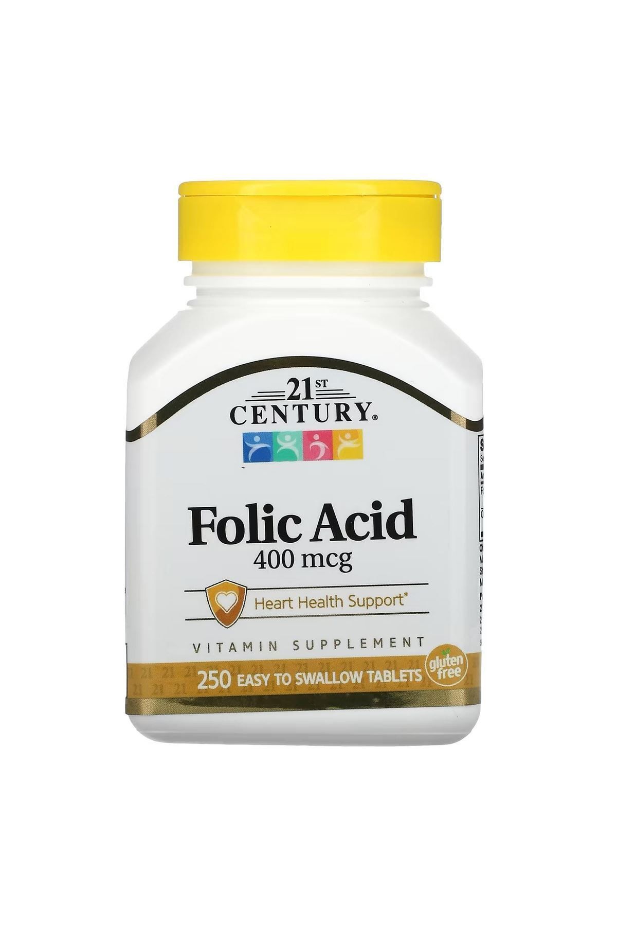 21st Century Folik Asid 400 mcg, 250 Yutulması Kolay Tablet