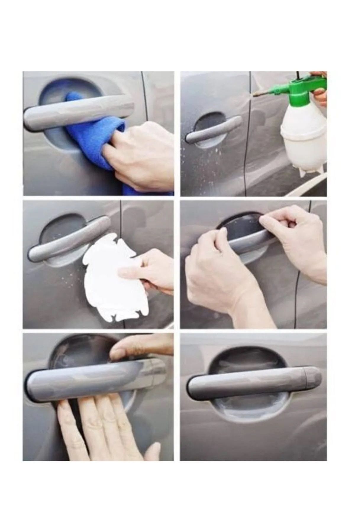 Z Tech-Set of 4 Car Door Handle Protective Film - Effective Against Scratches 6