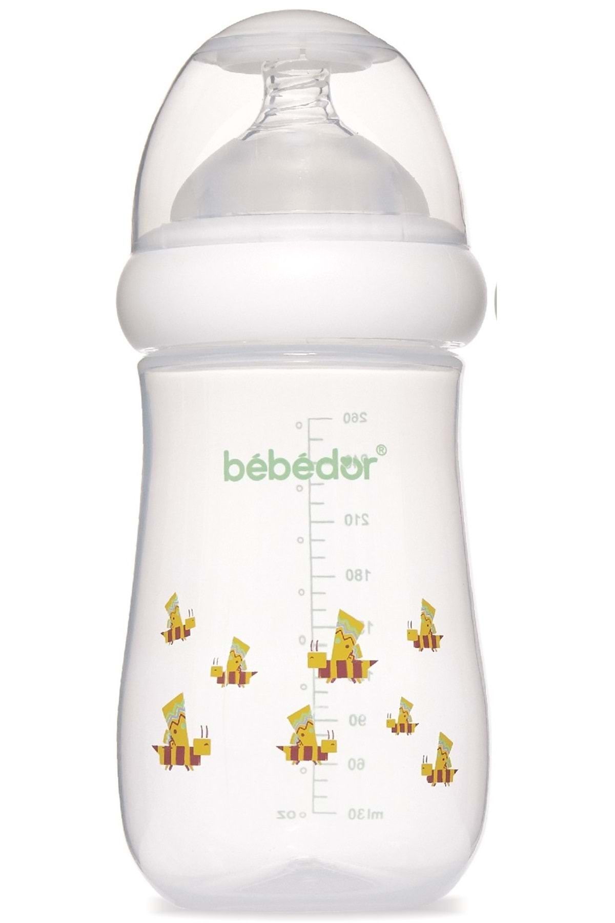 Bebedor Desenli Geniş Ağızlı PP Biberon 260ML (Kod:98322) - Sarı