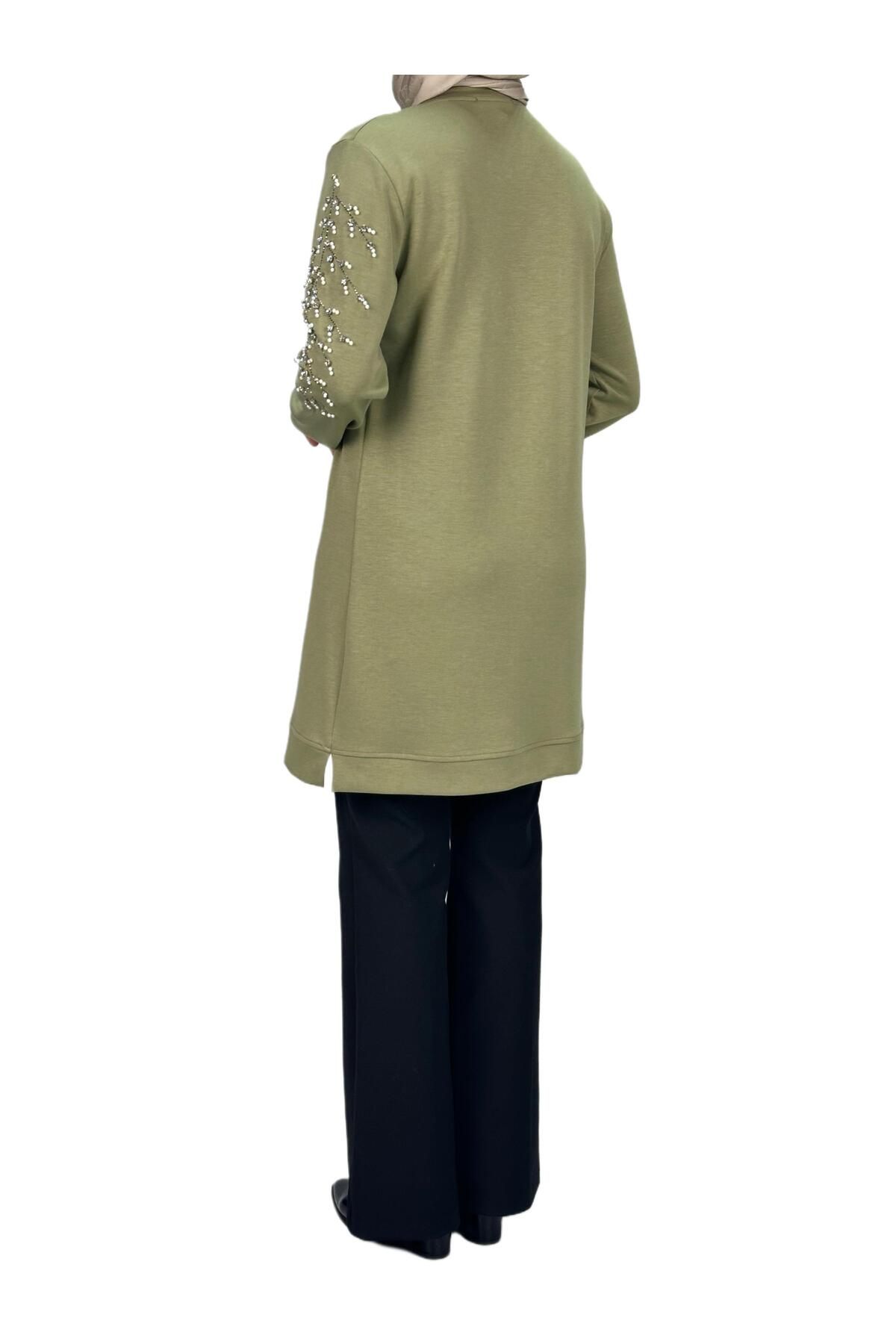 ottoman wear-Green Plus Size Spring Branch Tunic - Otw2124 7