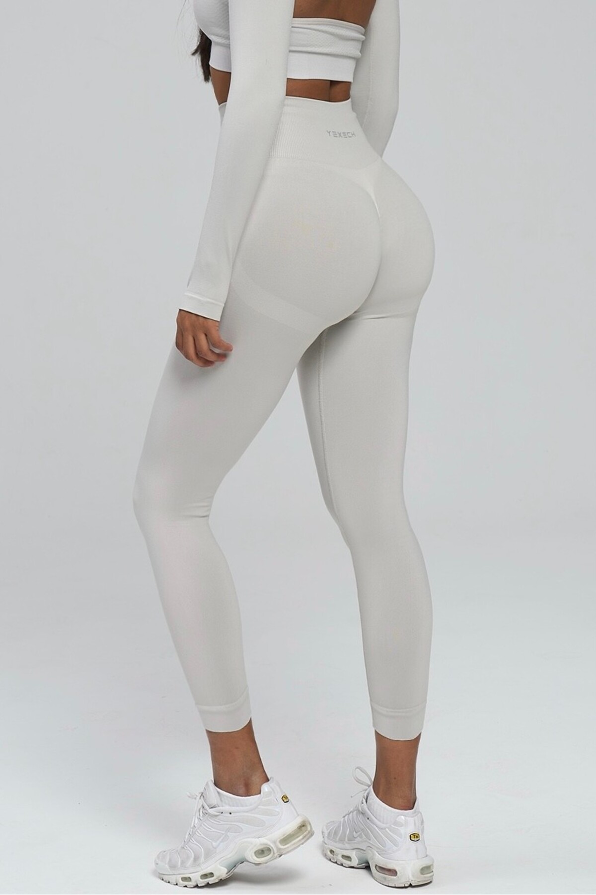 yexech  Büzgülü Seamless Ekstra Kalça Destekli Push-Up Aurora Spor Tayt - Görsel 5