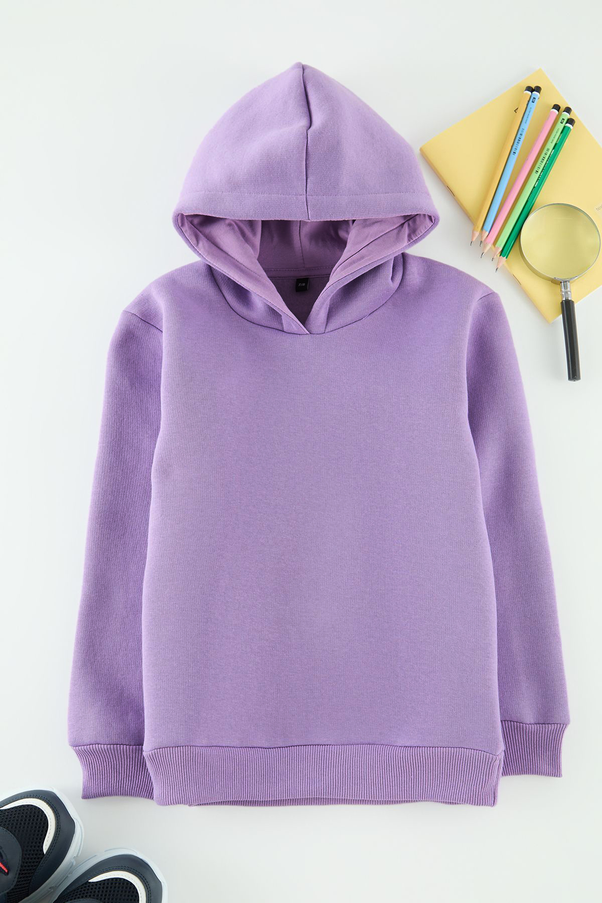 Trendyolmilla  Lila Kız Çocuk Anne-Kız Sırt Baskılı Örme Mini Me Sweatshirt TKDAW25SW00048 - Görsel 2