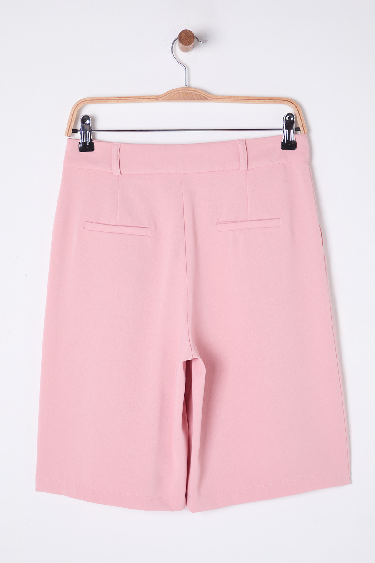 Trendyolmilla  Pembe Diz Boy Regular City Dokuma Şort & Bermuda TWOSS25SR00026 - Görsel 9