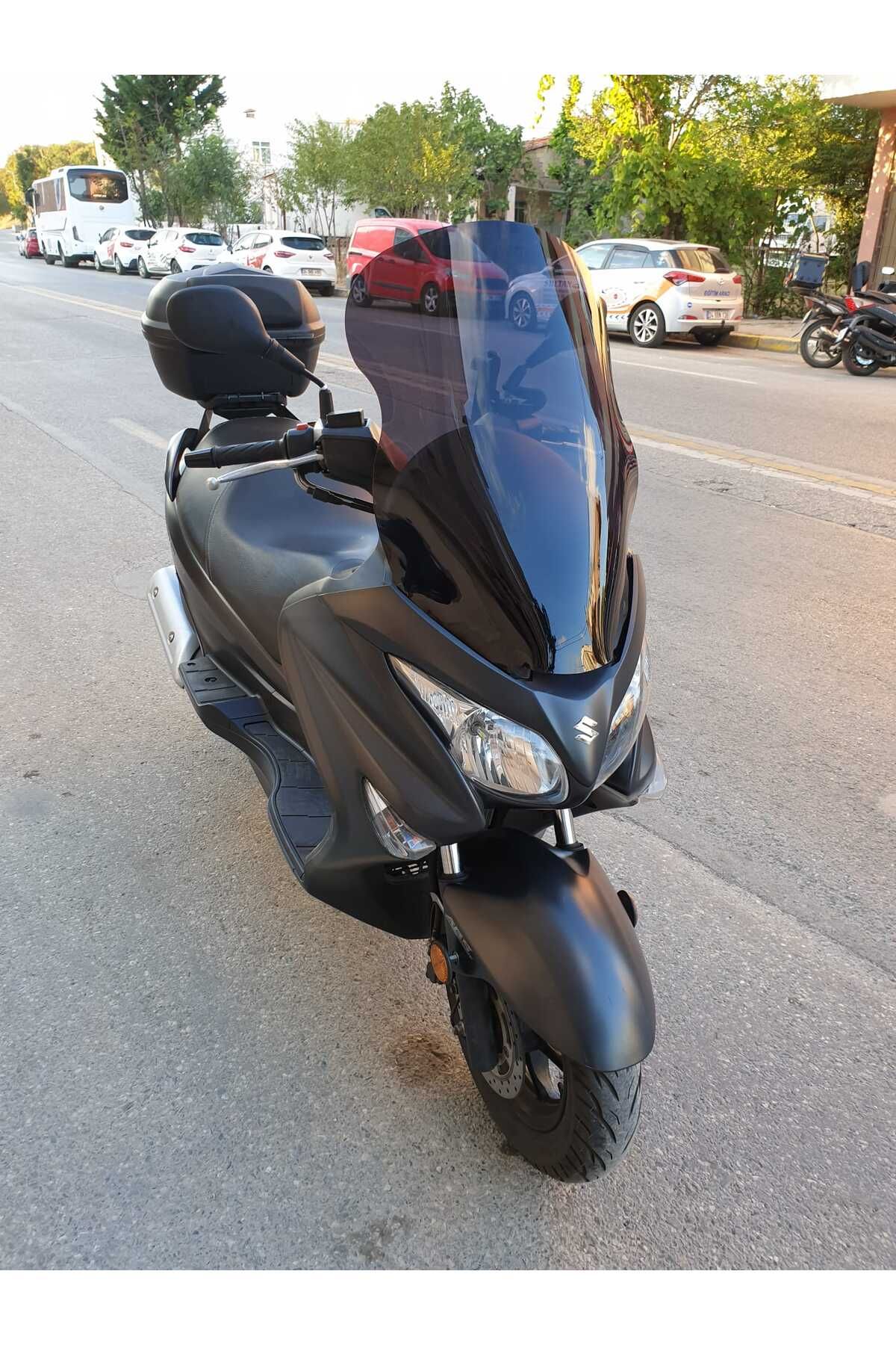 Suzuki Burgman 125 200 Siperlik Ön Cam 2002 2012 Model 54cm siyah Renkli 4mm