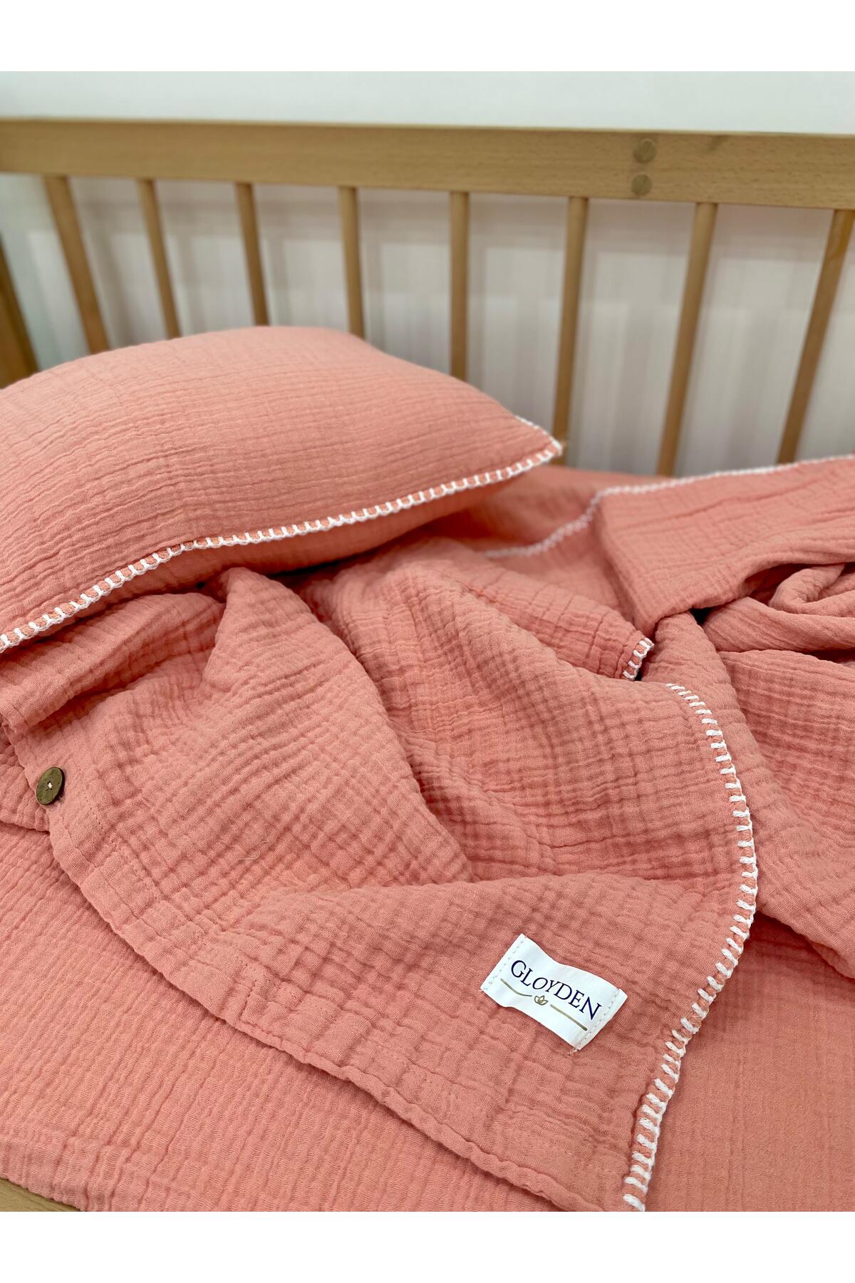 GLOYDEN Park Yatak Bebek Müslin Nevresim Takımı Pembe 70x110 fotoğrafı 3 (önizleme)