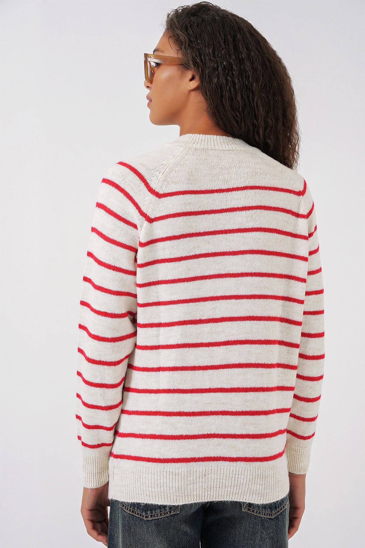 Bigdart-15808 Pullover mit Knöpfen - Weinrot 5