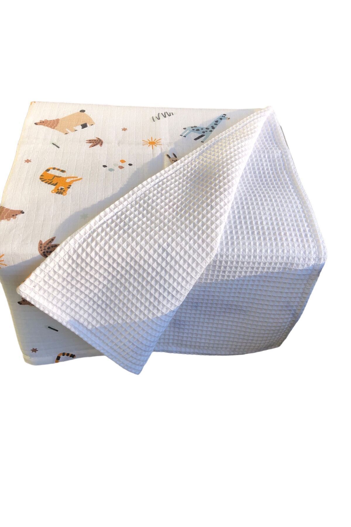 Kido Kidos-3-Piece Baby Nursing Set - Changing Mat, Double-Sided Muslin-Pique Cover Blanket 5