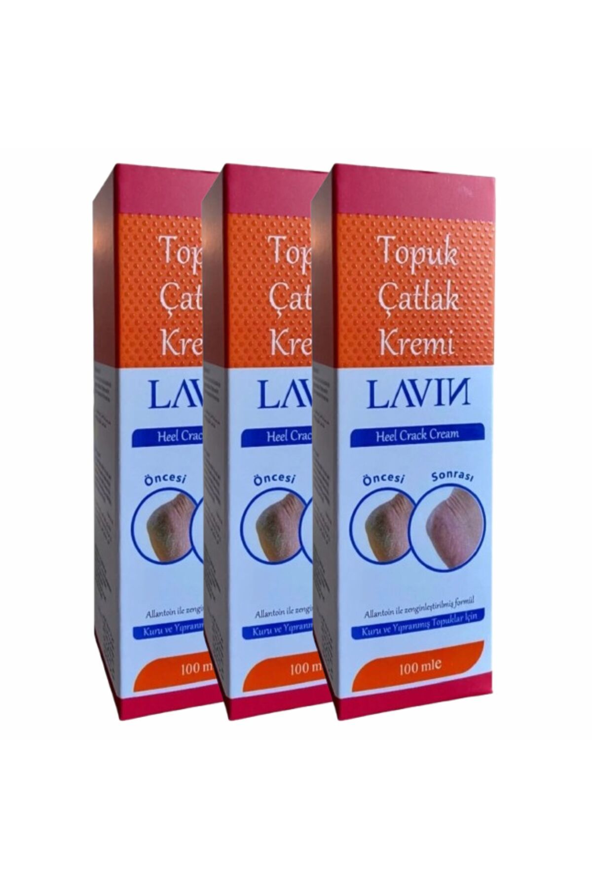 Lavin Kuru Ve Yıpranmış Topuklar Için Topuk Çatlak Kremi 100 Ml 3 Adet