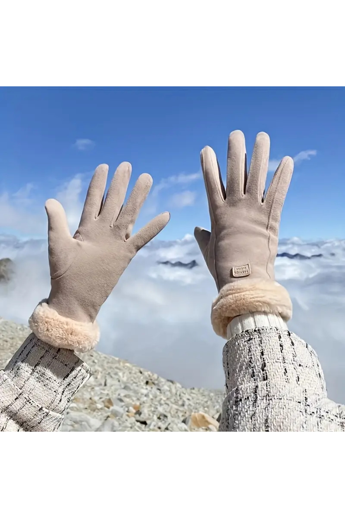 2A Wood Art  Kadınlar için Dokunmatik Ekran Uyumlu Kış Eldivenleri - Görsel 4