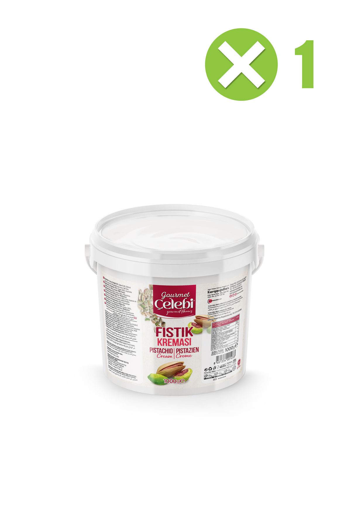 gourmet çelebi Fıstık kreması 1000 gr.