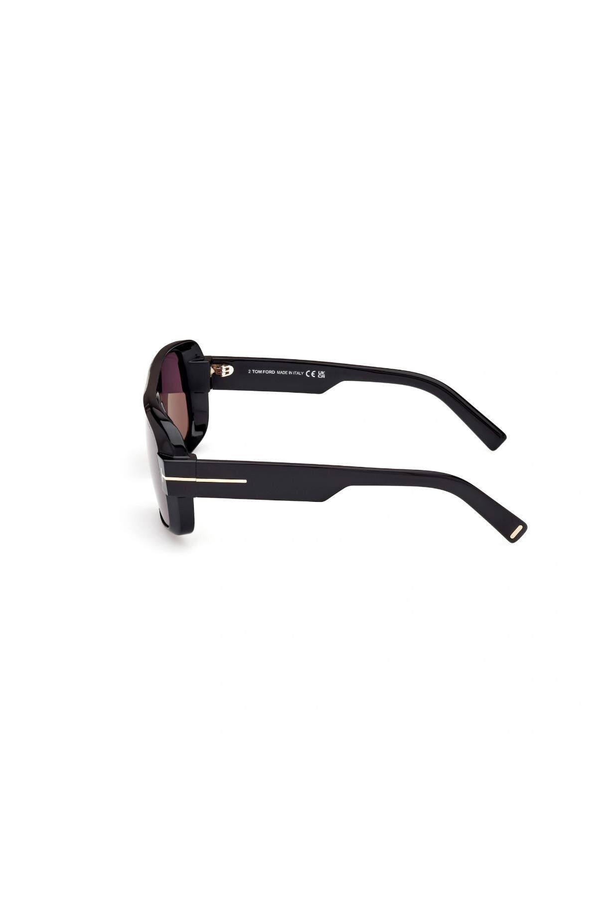 عینک آفتابی مشکی مردانه و FT 1101 01A 58 Tom Ford