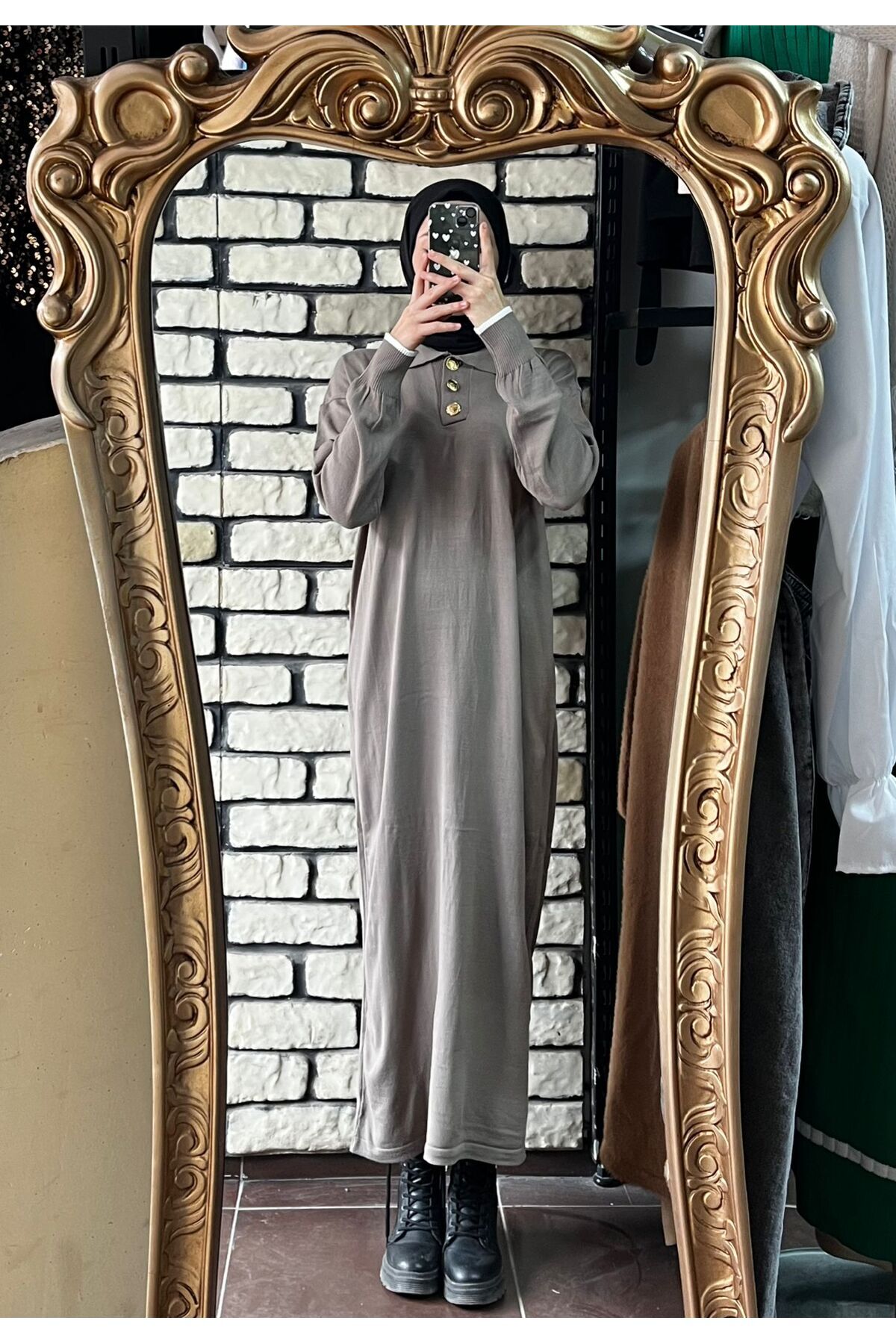 Mintaş Polo yaka triko elbise görsel 2
