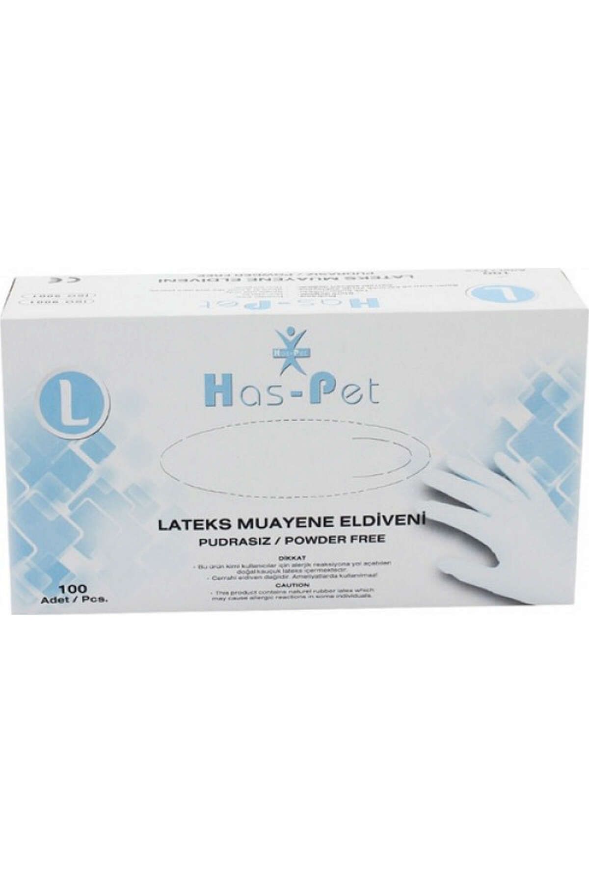 Has-Pet Latex Pudrasız Large Eldiven 100 lü Paket 338108