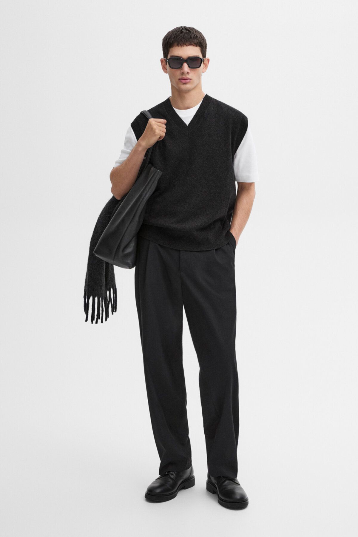 ژاکت بافتنی یقه V Massimo Dutti