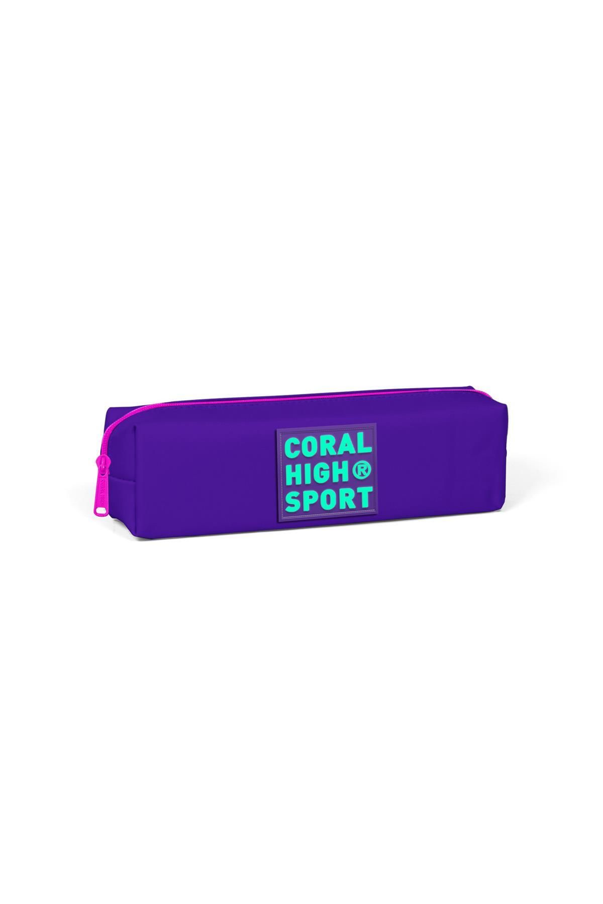 Coral High Sport Mor Tek Bölmeli Kalem Çantası 22348