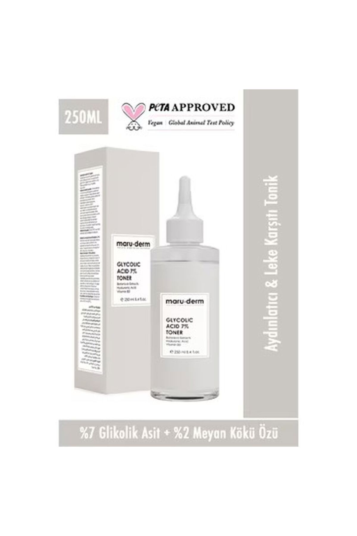 Maru.Derm Aydınlatıcı Leke Karşıtı Glikolik Asit %7 Tonik 250 Ml