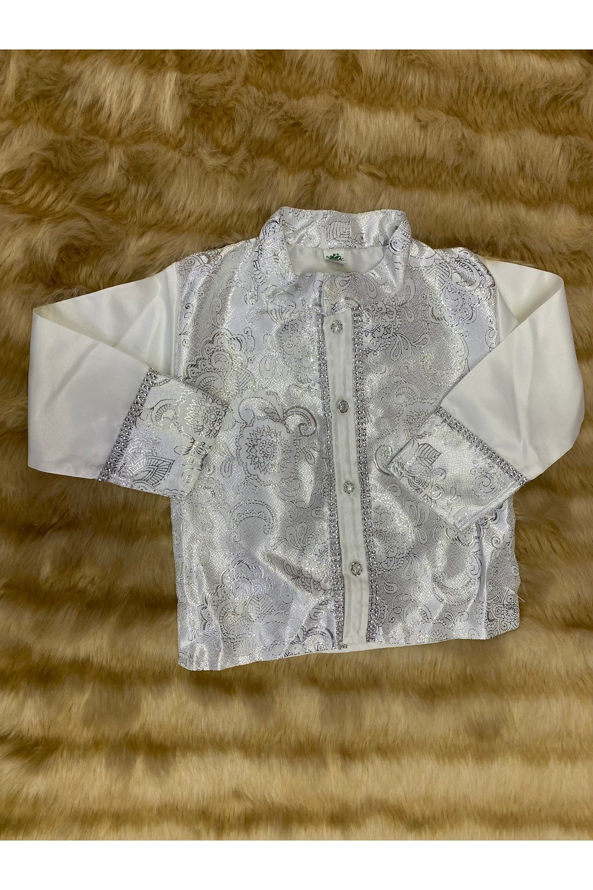skycott-Male Child Circumcision Suit Martyr Prince Sultan Mevlüt Outfit Hat Kaftan Shirt Pants 4
