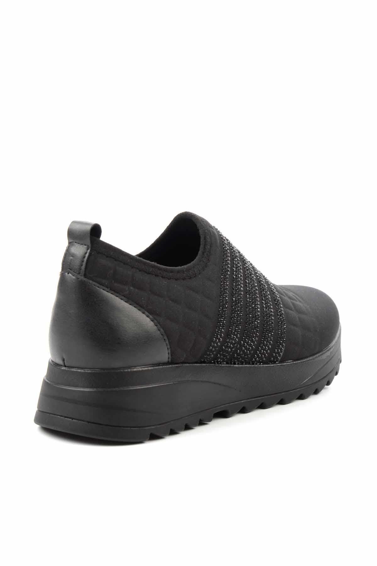 Bambi-Black Black Stoned Women's Casual Shoes K01671057385 4