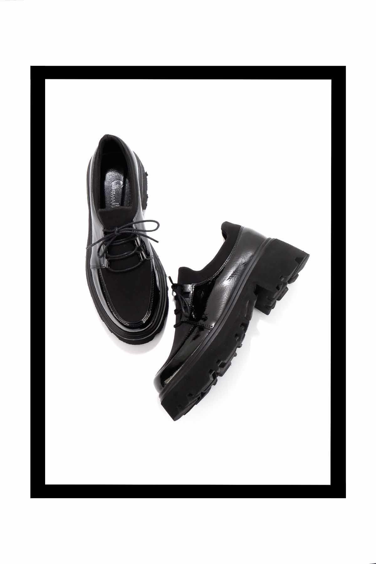 Bambi-Patent Leather Black Women's Casual Shoes - K01997010308 1