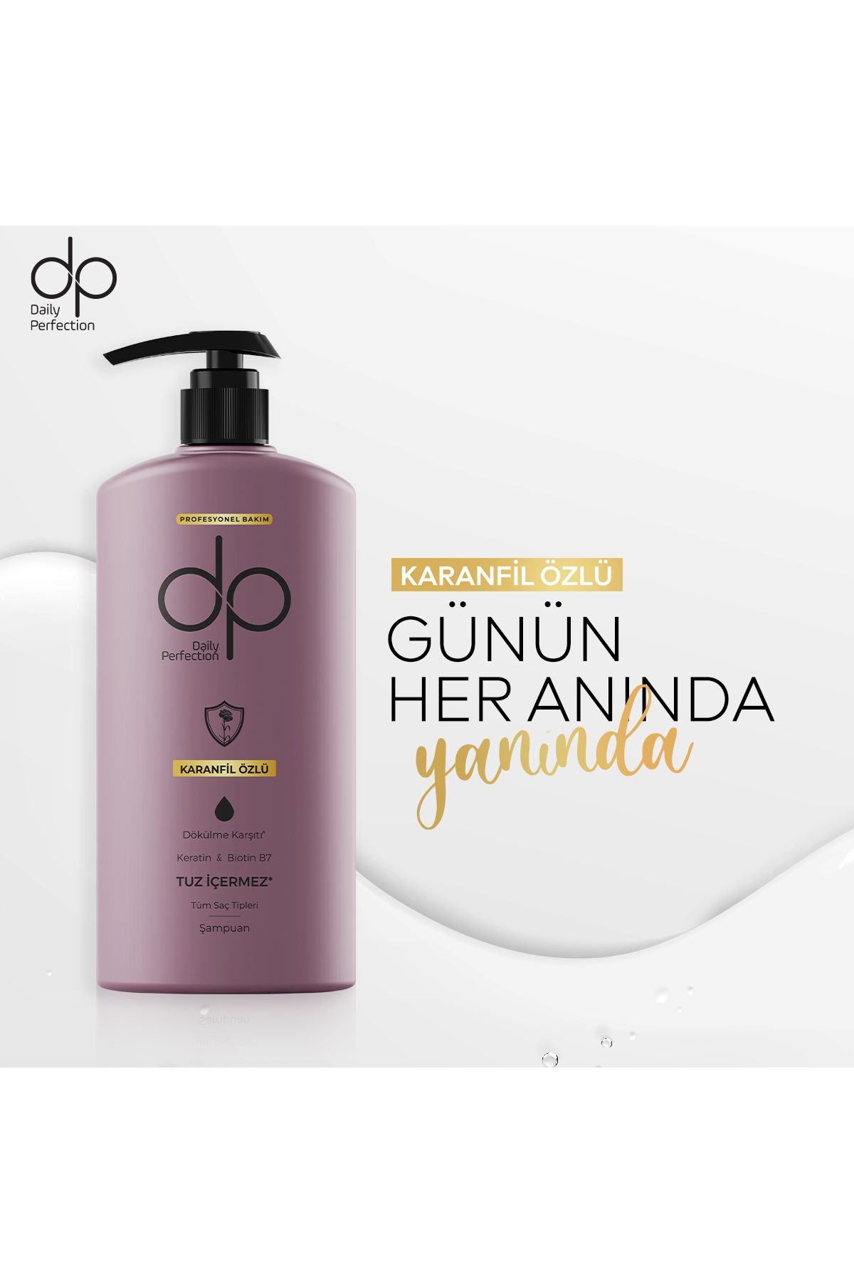 DP Daily Perfection Şampuan Karanfil Özlü 500 ml X 6 Adet-3