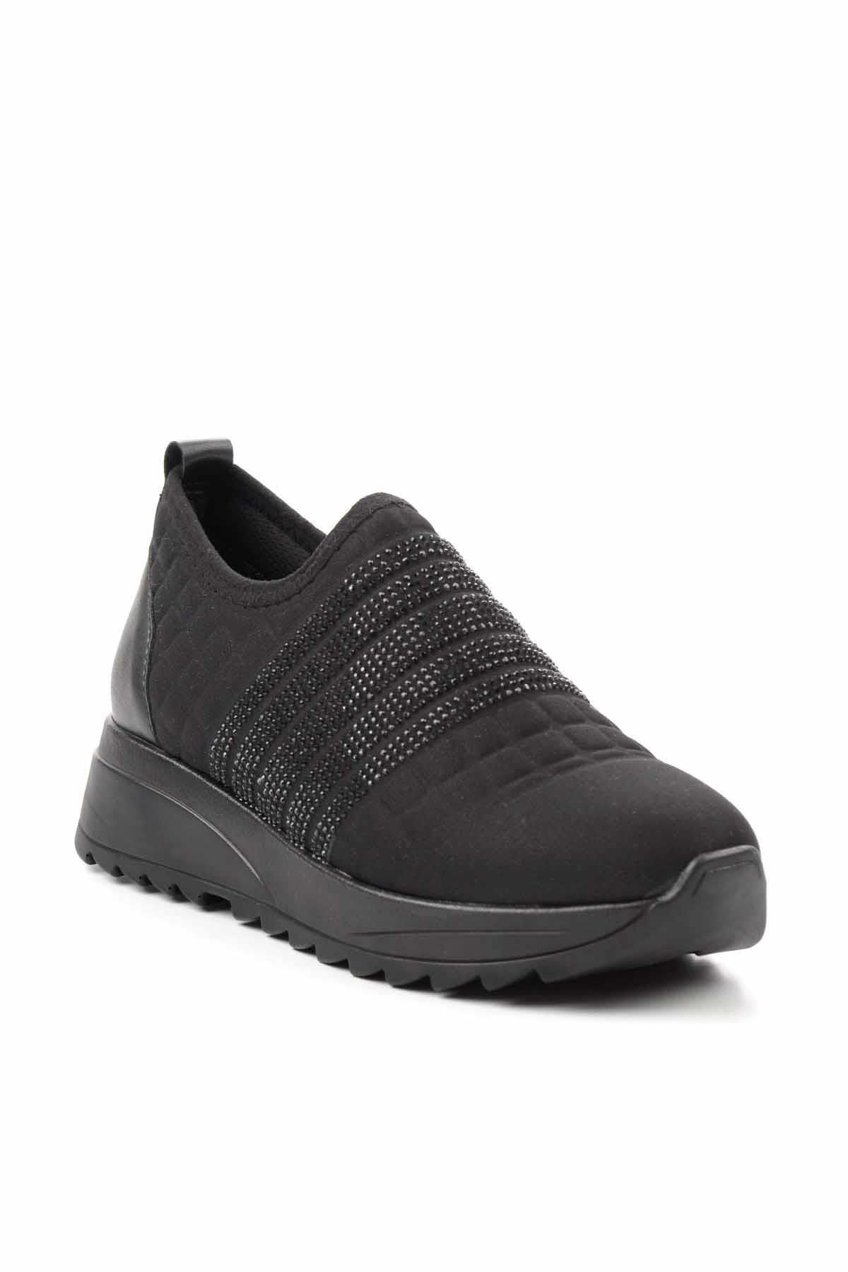 Bambi-Black Black Stoned Women's Casual Shoes K01671057385 3