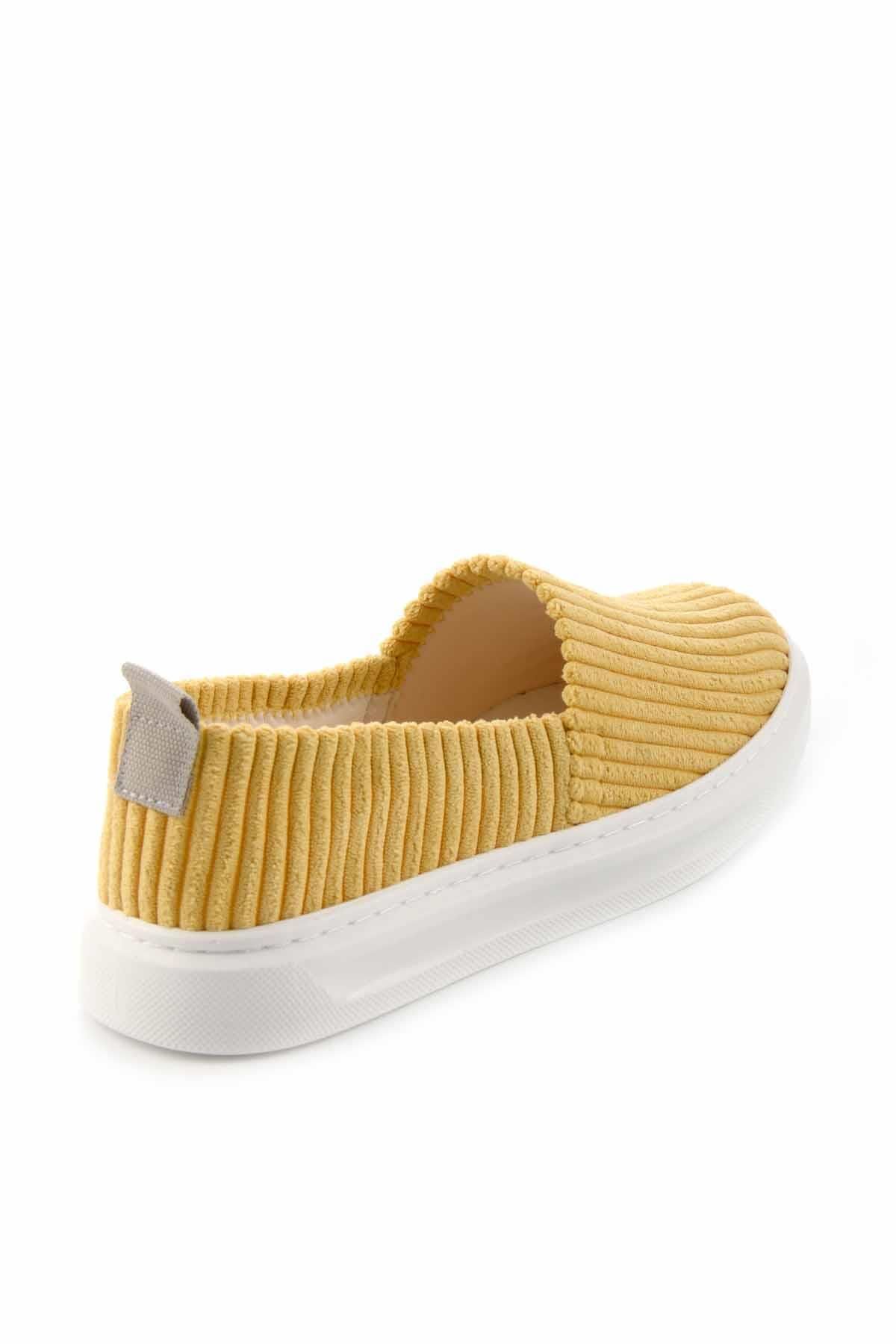 Bambi-Yellow Fabric Women's Casual Shoes K01122001004 4