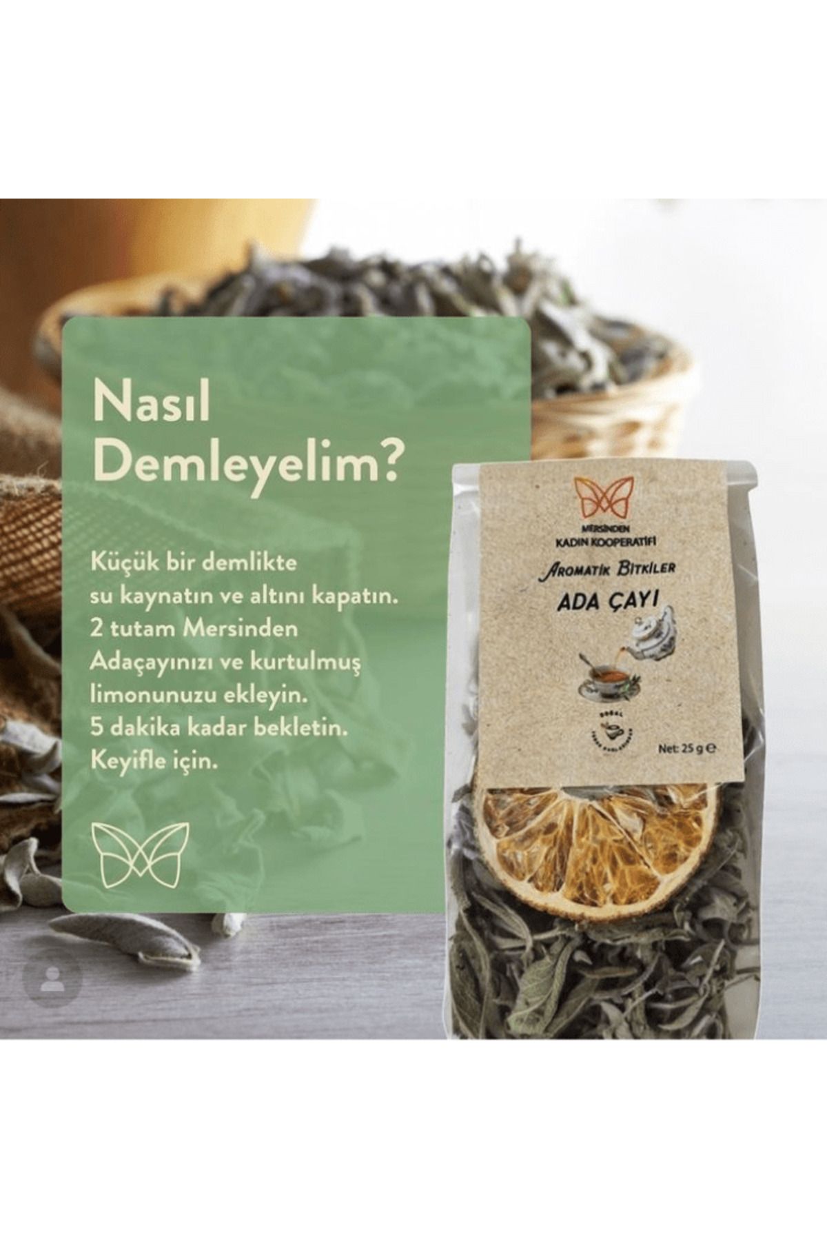 Mersinden Adaçayı Paketi 25 Gr