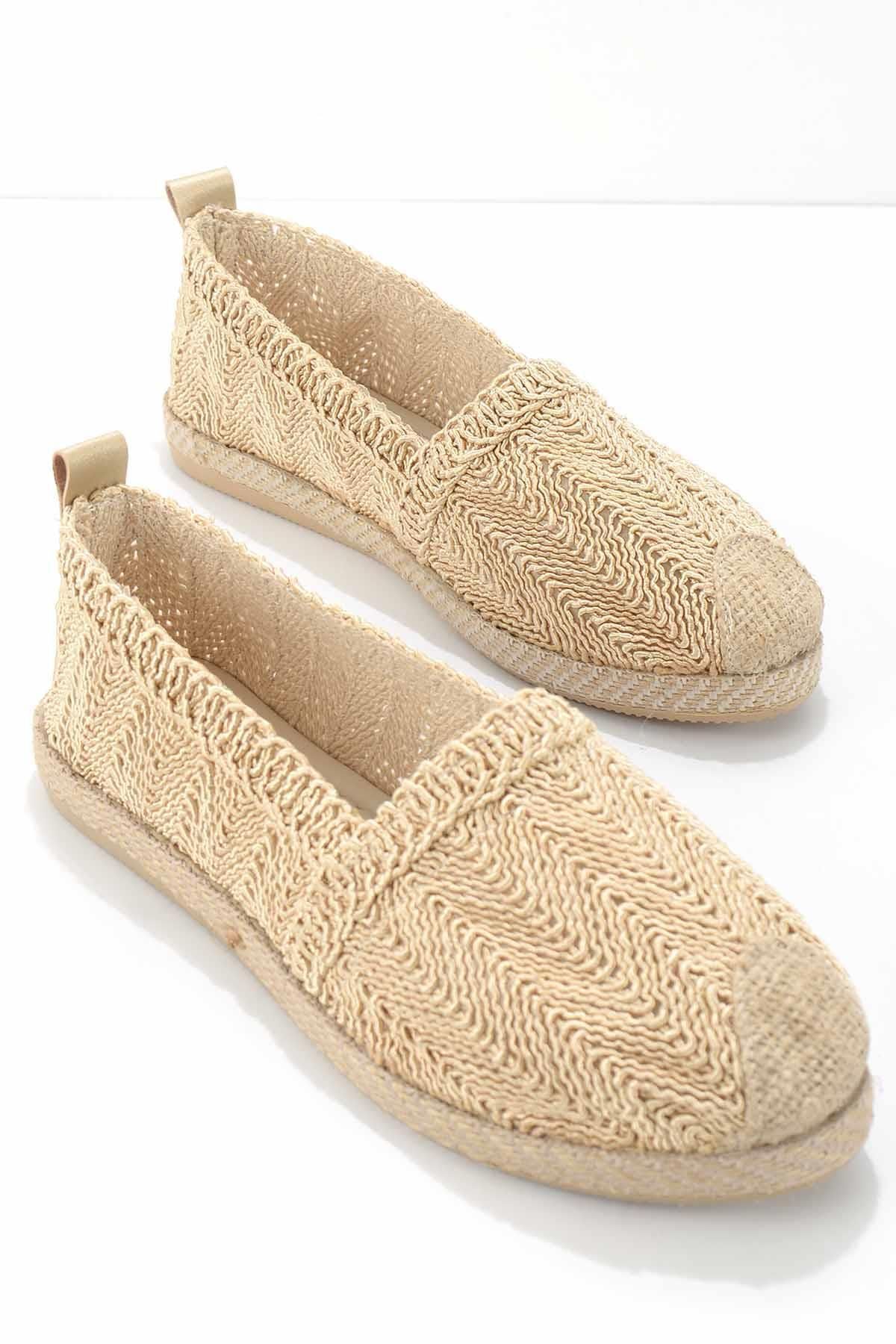 Bambi Camel Örgü Kadın Espadril K01823300016