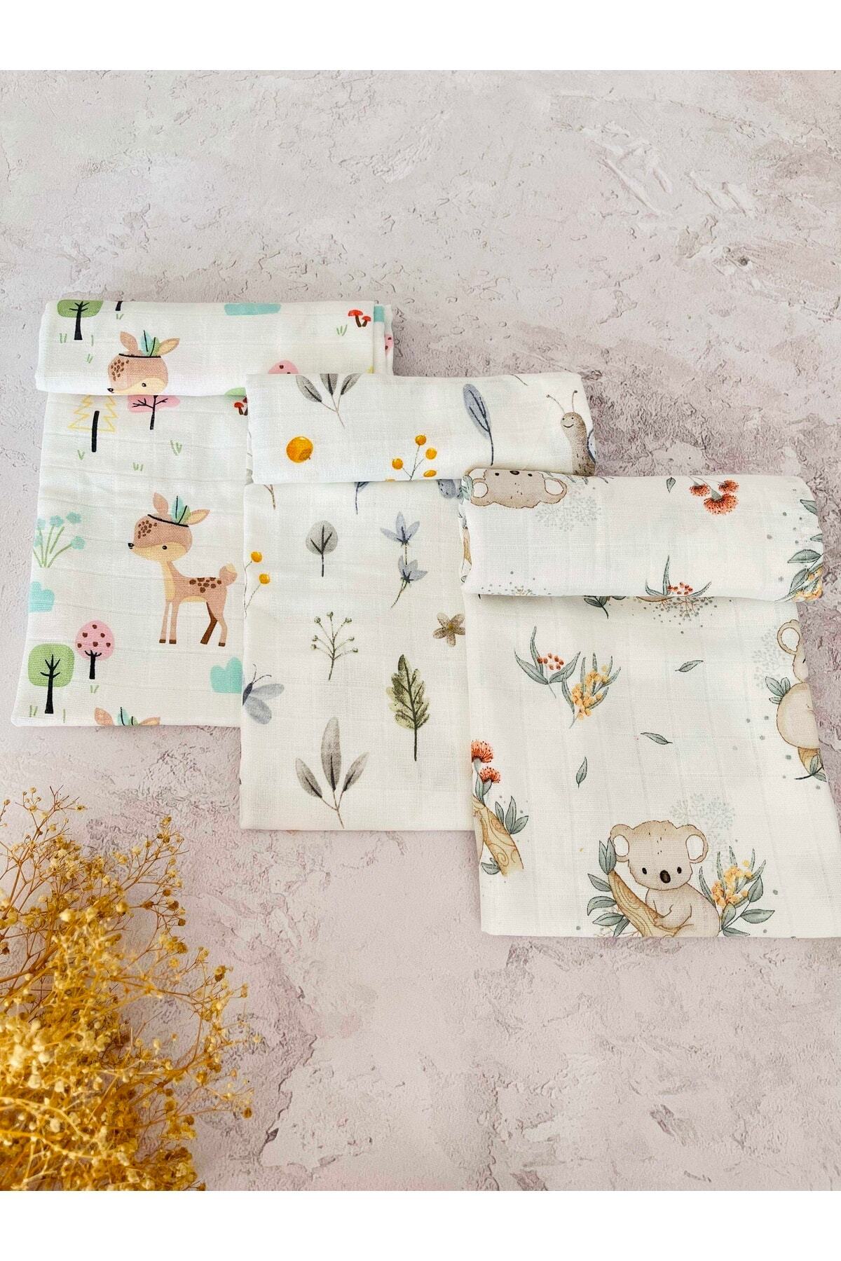 JUNİPERUS 3 Adet Çok Amaçlı Müslin Bezi Örtü Battaniye %100 Pamuk Oeko-teks Sertifikalı 80x80 Cm fotoğrafı 7 (önizleme)