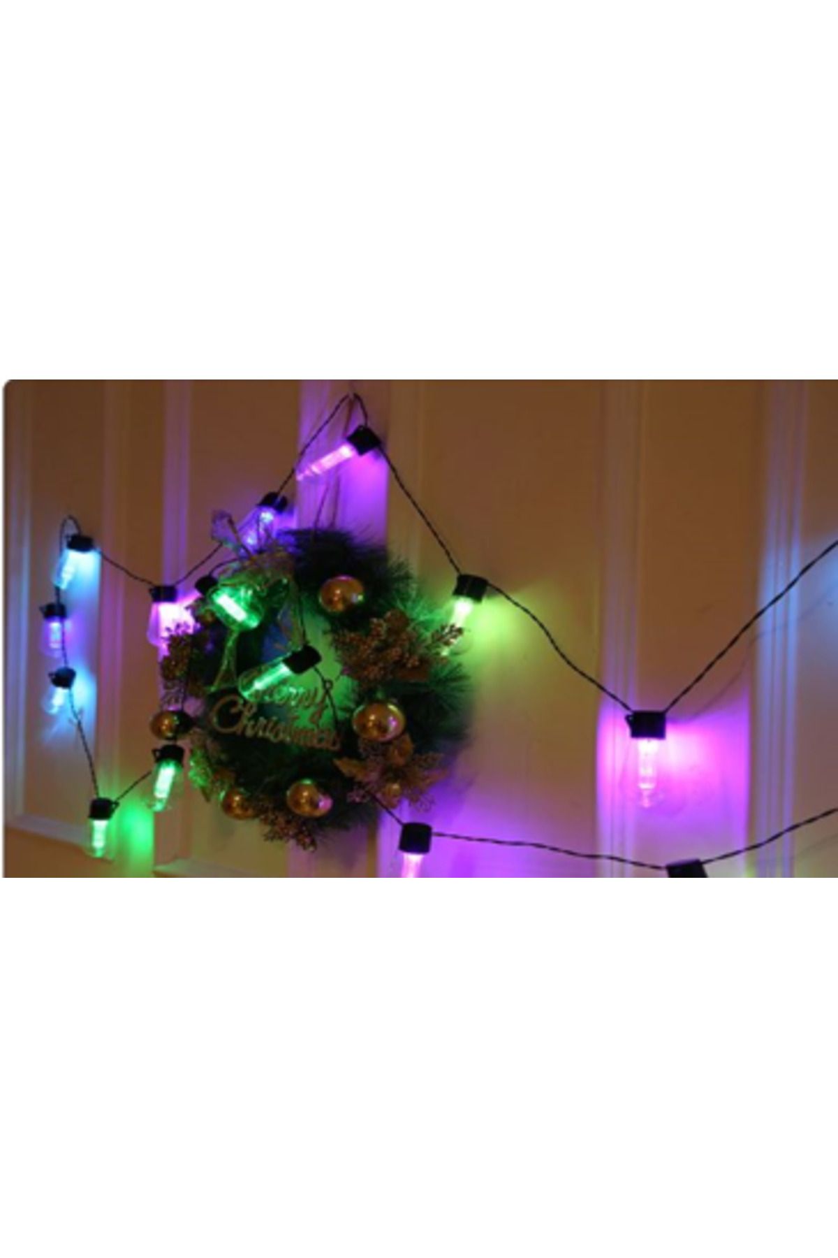 AHSANUR 4.5m 10 Led RGB Solar Lamba
