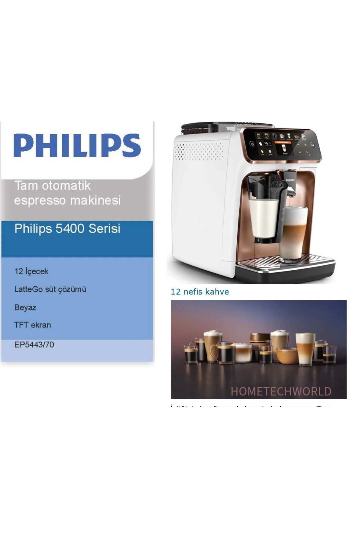 Philips Philips 5400 Serisi  Lattego Tam Otomatik Espresso Makinesİ