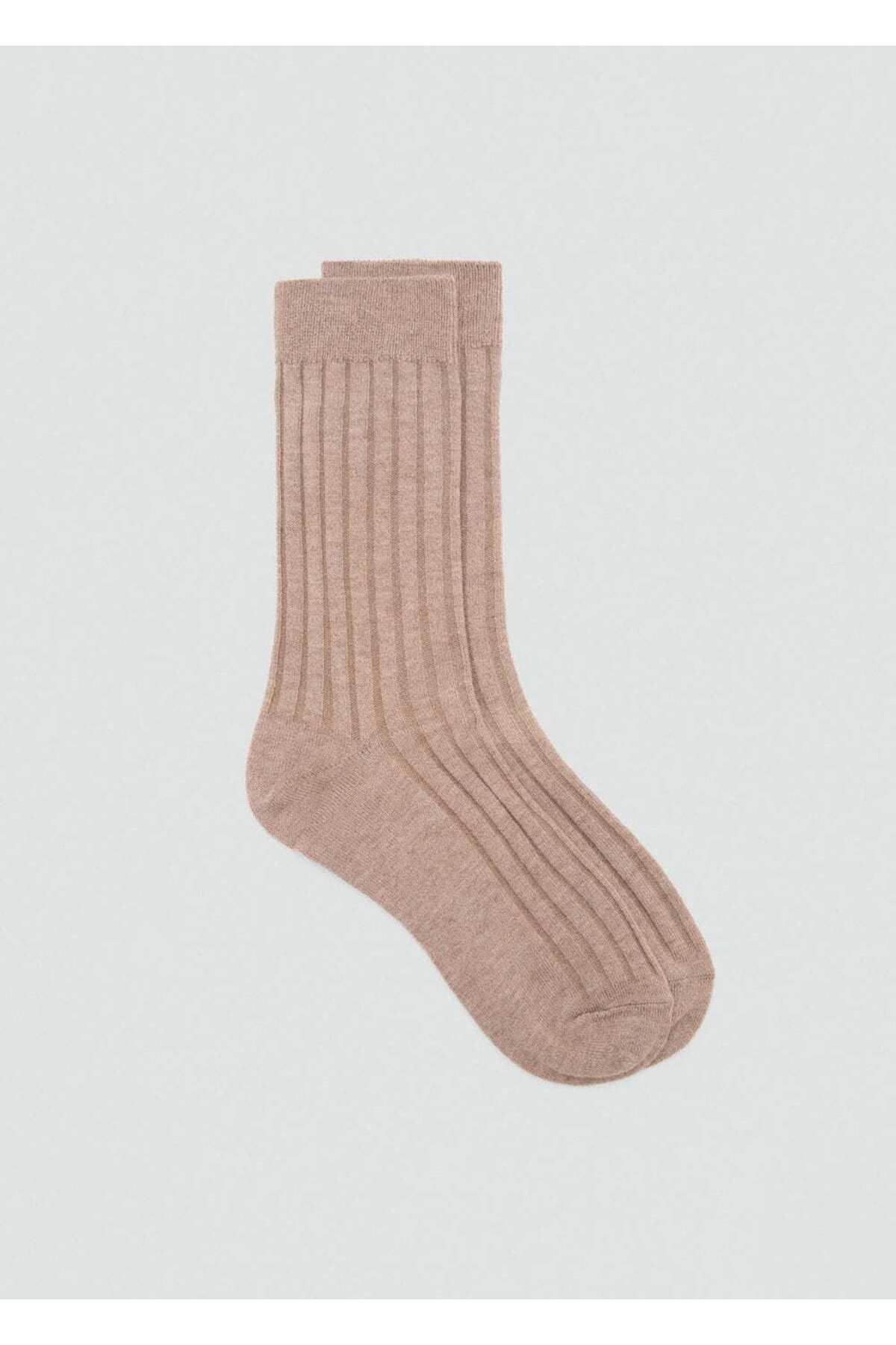 MANGO Woman-Socks with Wool Blend Twill 2