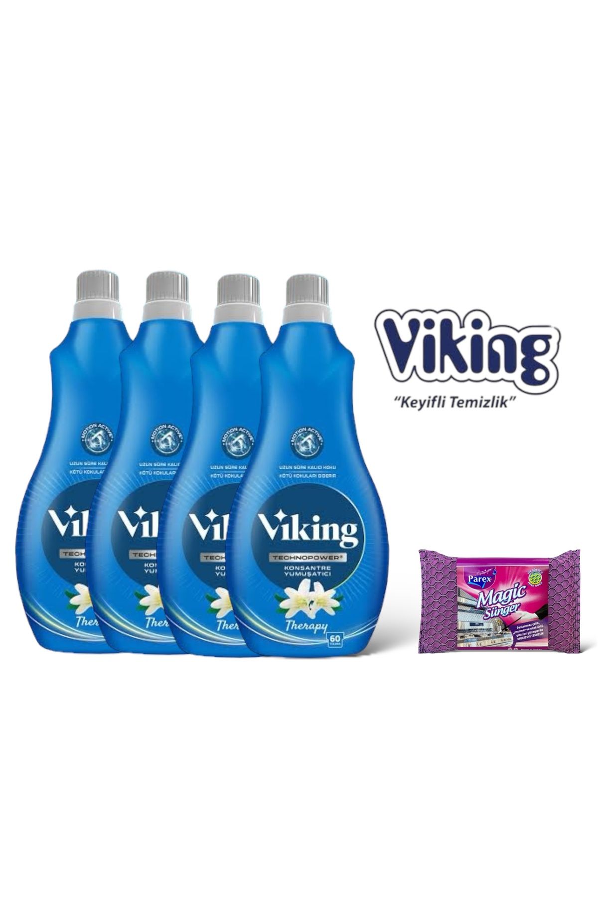 Viking Technopower 1440 Ml Therapy Yumuşatıcı 4 Adet + Magic Sünger