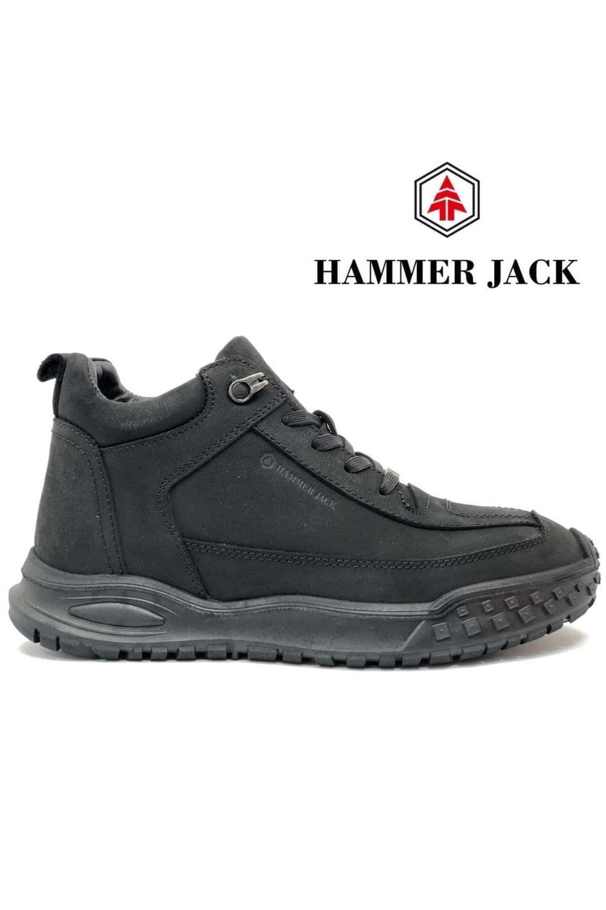 Hammer Jack 102-24882-M Gustava Hakiki Deri Casual Erkek Bot SİYAH-NUBUK