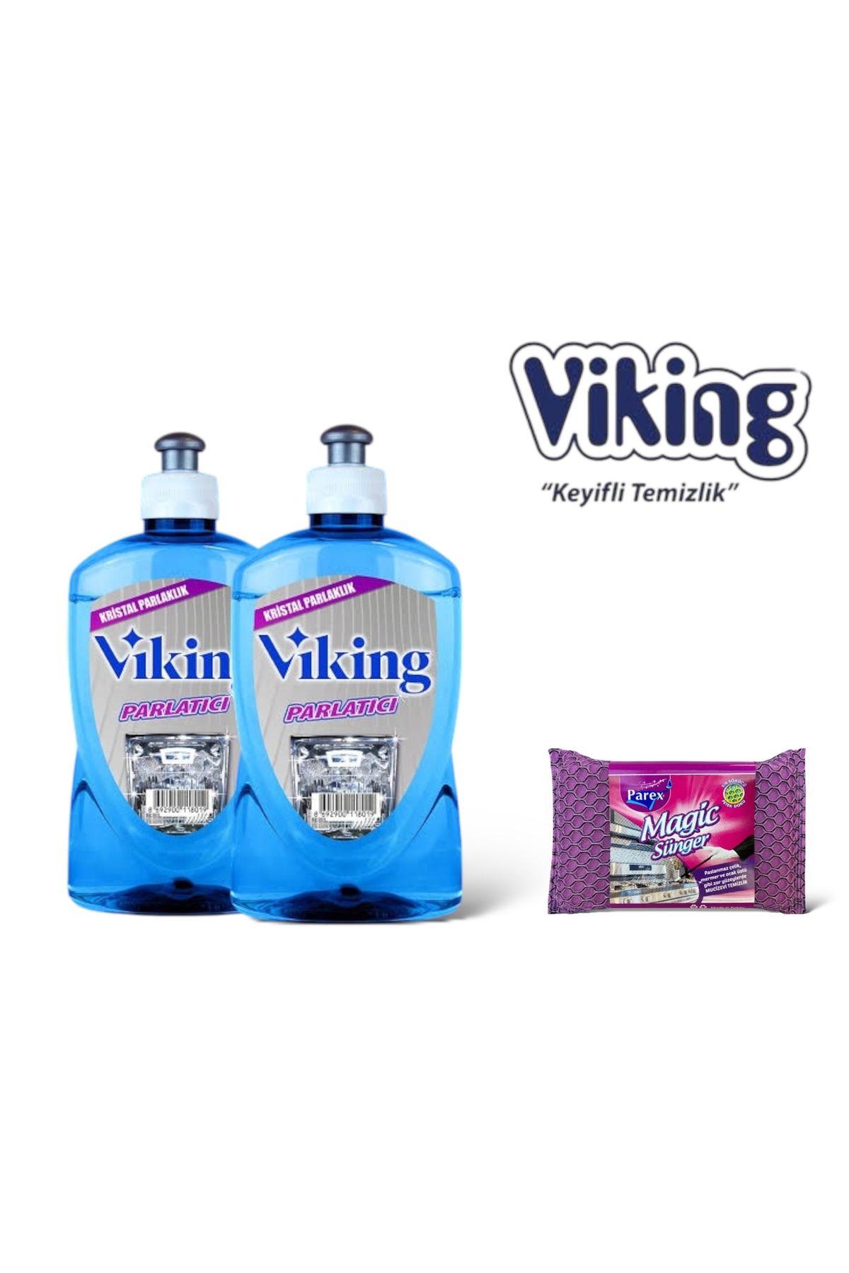 Viking Bulaşık Makinesi Parlatıcı 2 Adet + Magic Sünger