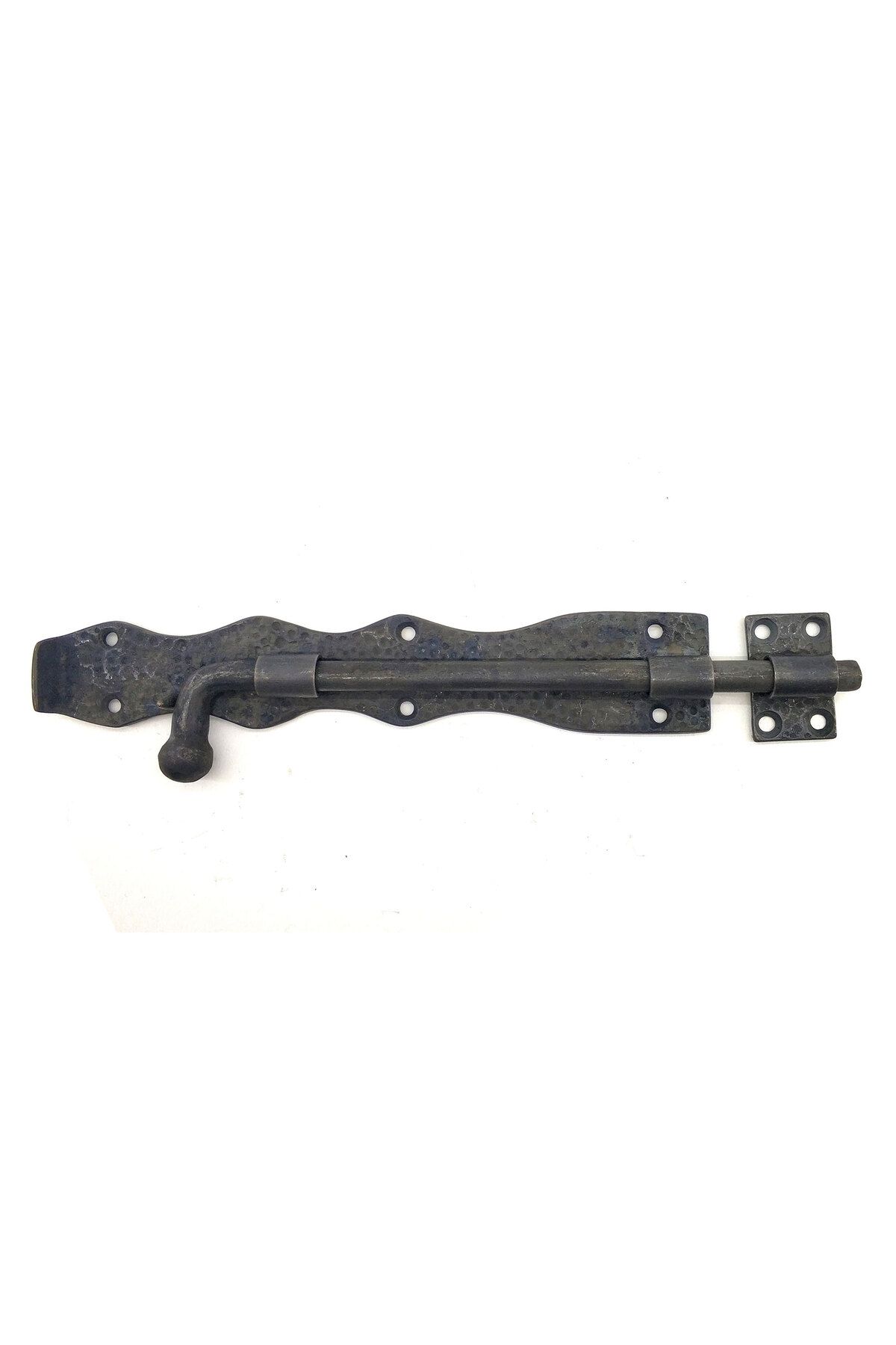 DENİZBİLİŞİM Antika Tarz Dekoratif Pirinç Dövme Kapı Sürgüsü - 25Cm, Oksit