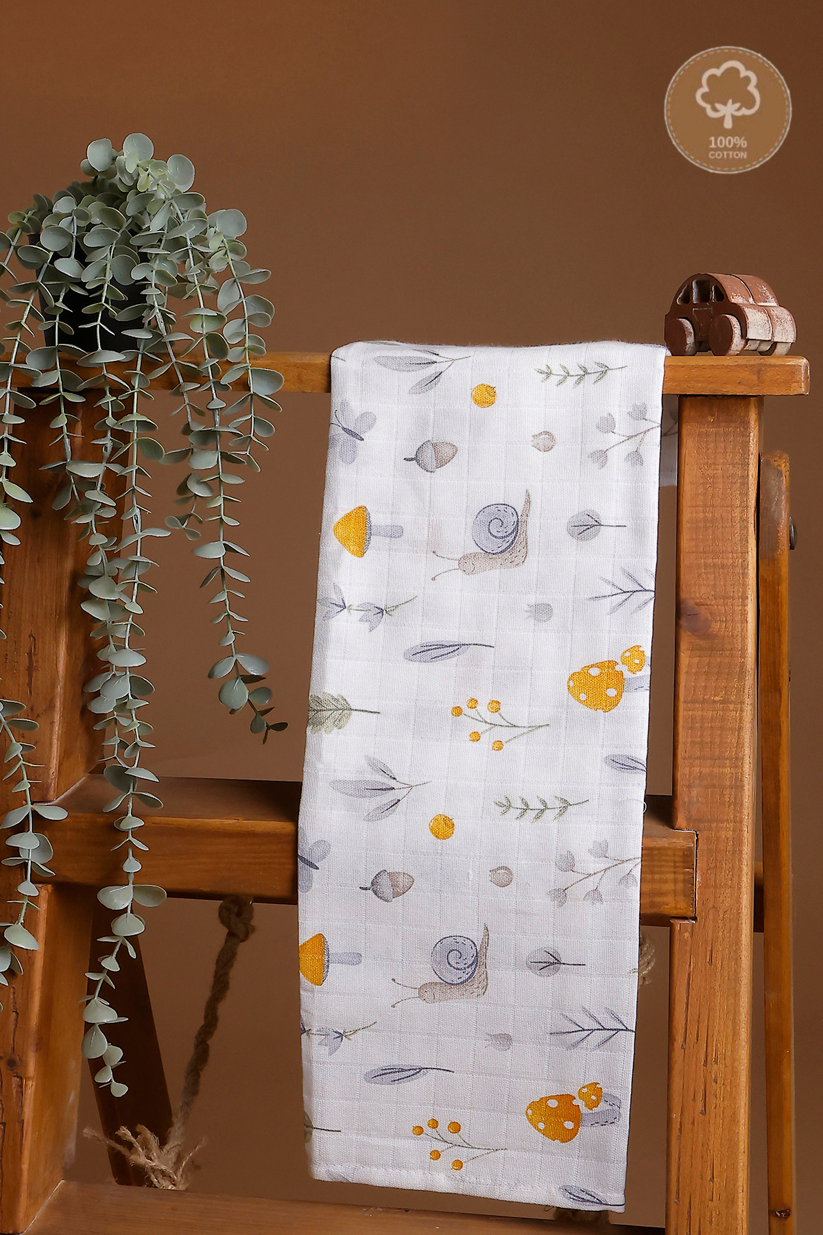 JUNİPERUS 3 Adet Çok Amaçlı Müslin Bezi Örtü Battaniye %100 Pamuk Oeko-teks Sertifikalı 80x80 Cm fotoğrafı 5 (önizleme)