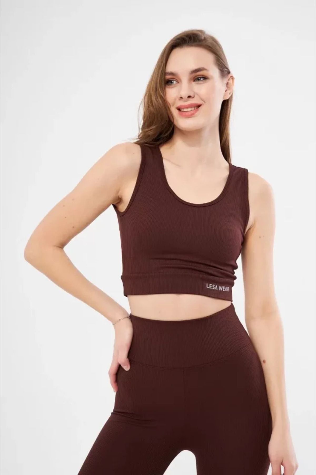 BosFonis Fitilli Baskılı Crop - Bordo