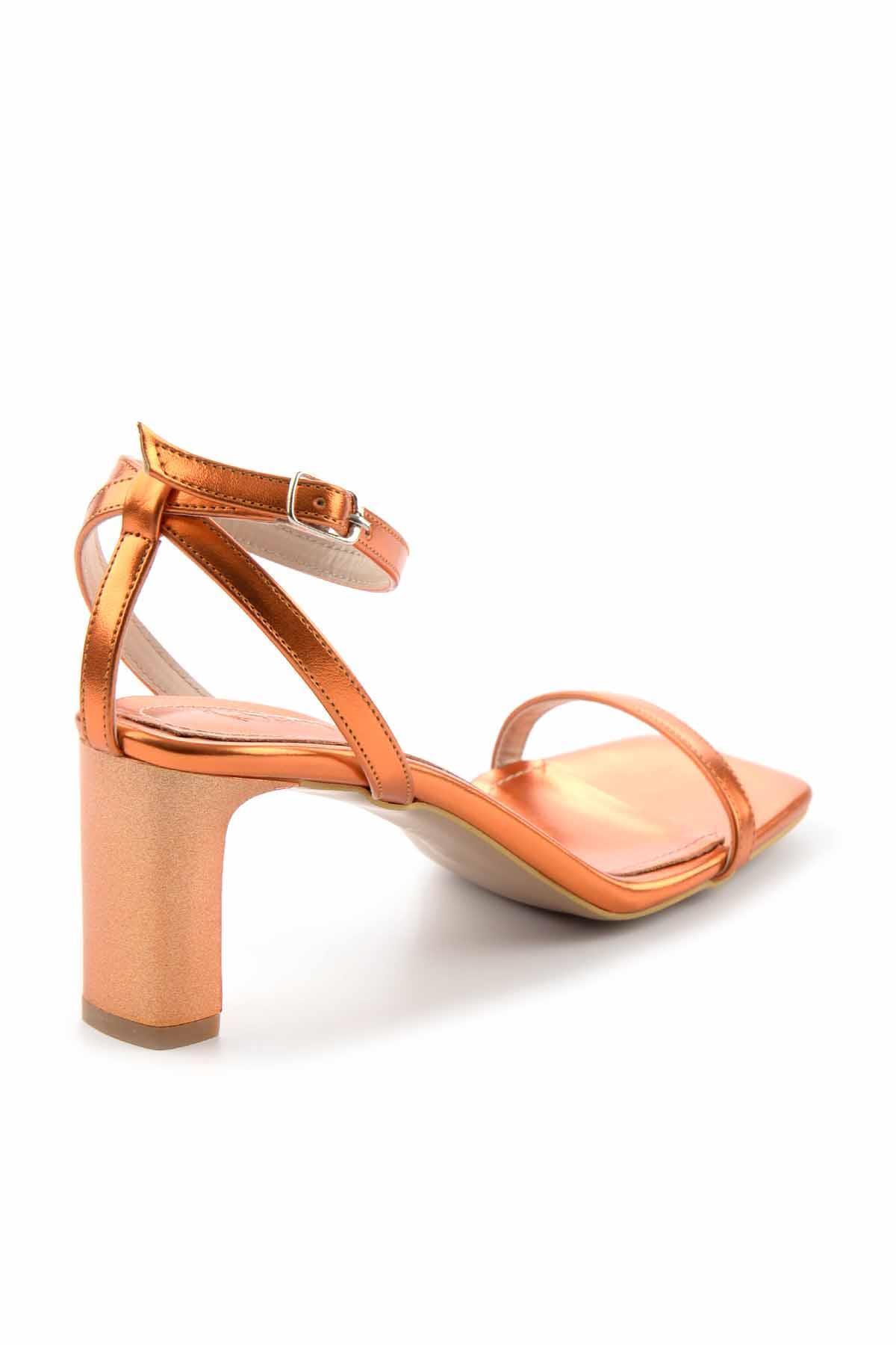 Bambi-Metallic Orange Damen Klassische Schuhe mit Absatz K 05215804109 5