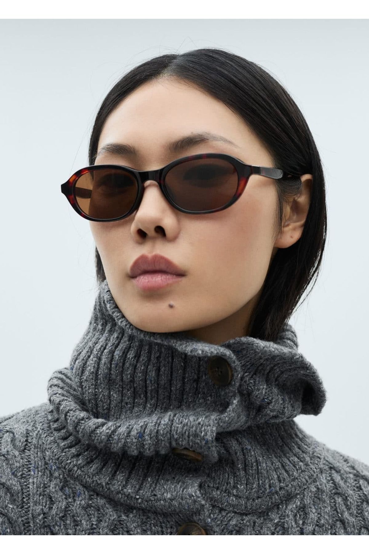 MANGO Woman-Cardigan with Knitted Patterns in the Lice 7