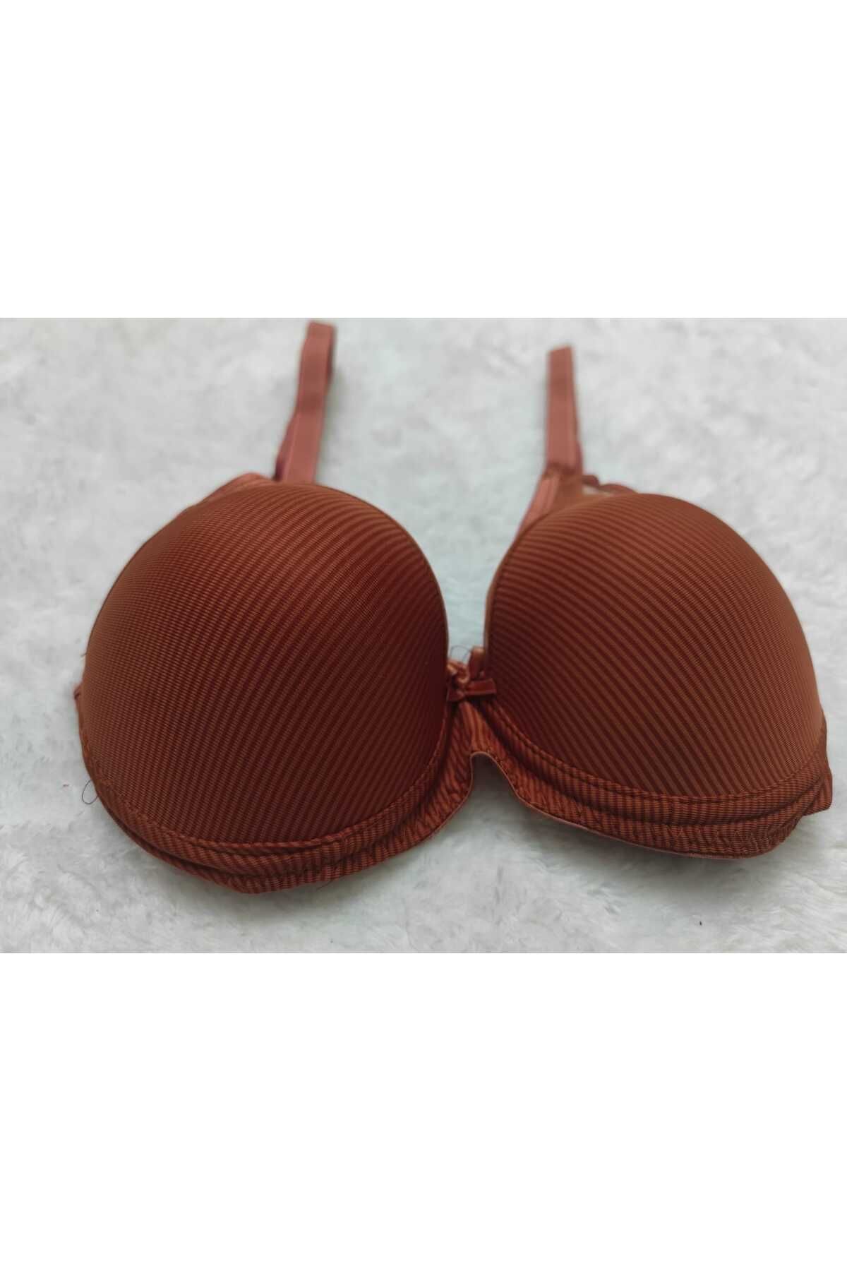 alvia butik-Basic Patterned Underwire Supported Bra 4