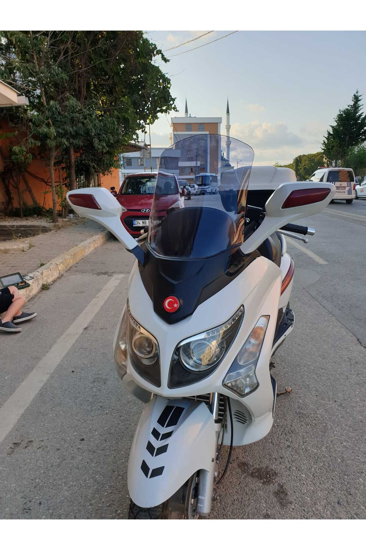 SYM Gts Evo 250 Siperlik Ön Cam 2006 2015 Model 63cm Füme Renkli 4mm 10cm daha Uzun