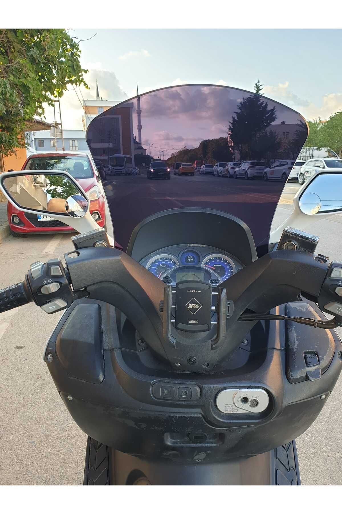 SYM Gts Evo 250 Siperlik Ön Cam 2006 2015 Model 63cm Siyah Renkli 4mm 10cm daha Uzun