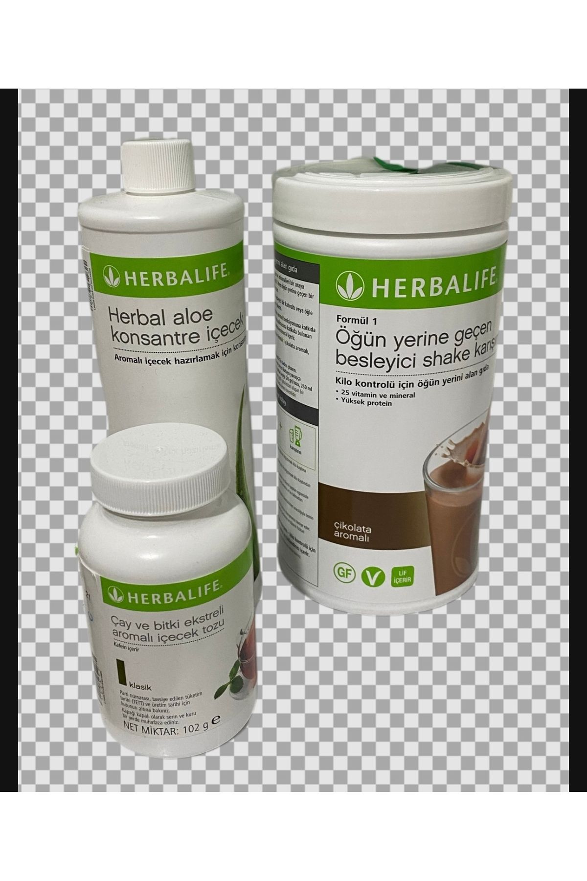 Herbalife 3 lü paket Shake aloe çay