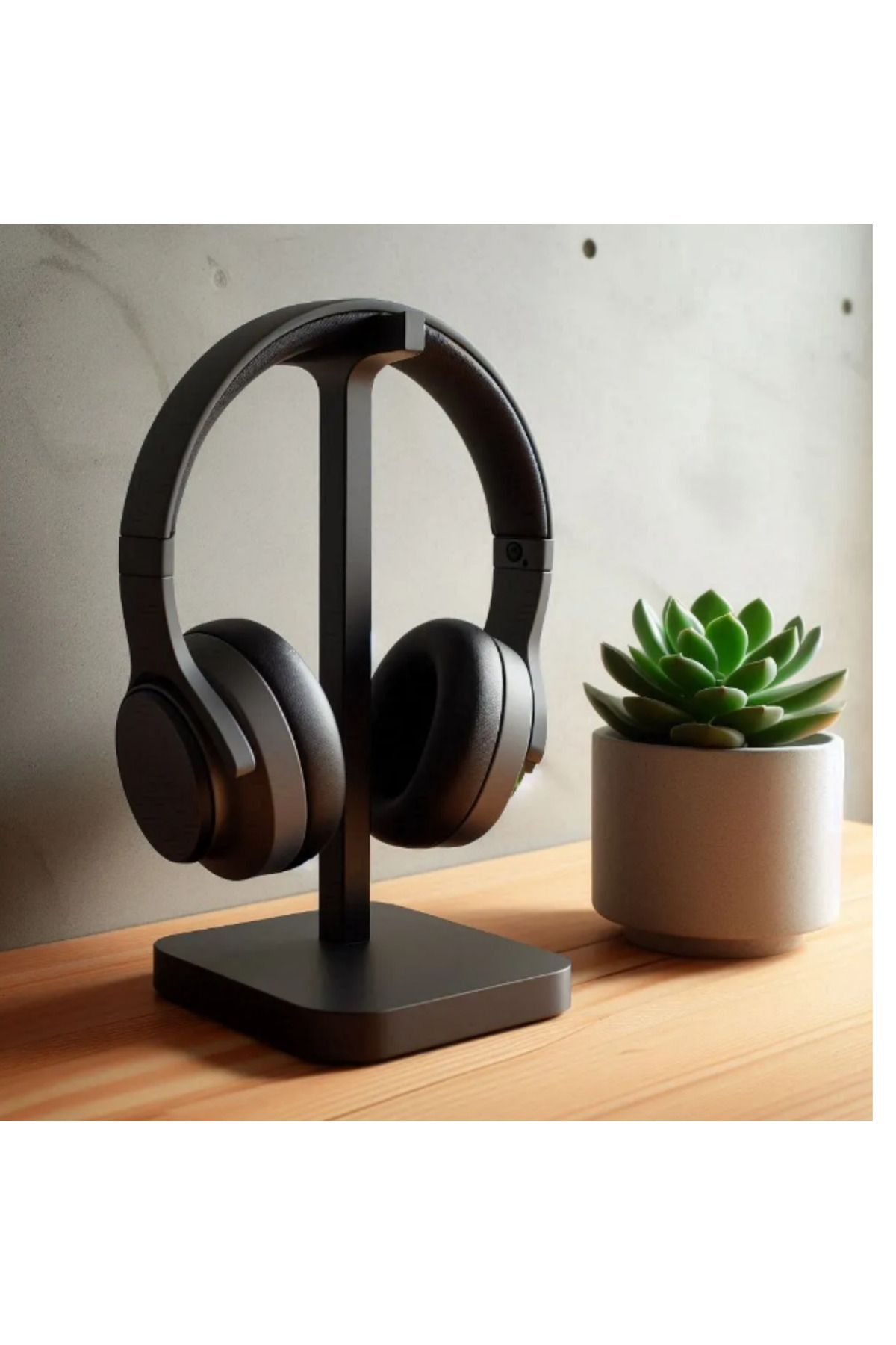 seninürünün Modern Tarzda Minimalist Gamer Standı Dekoratif Oyuncu Kulaklık Tutucu Plastik Siyah renk 24 Cm