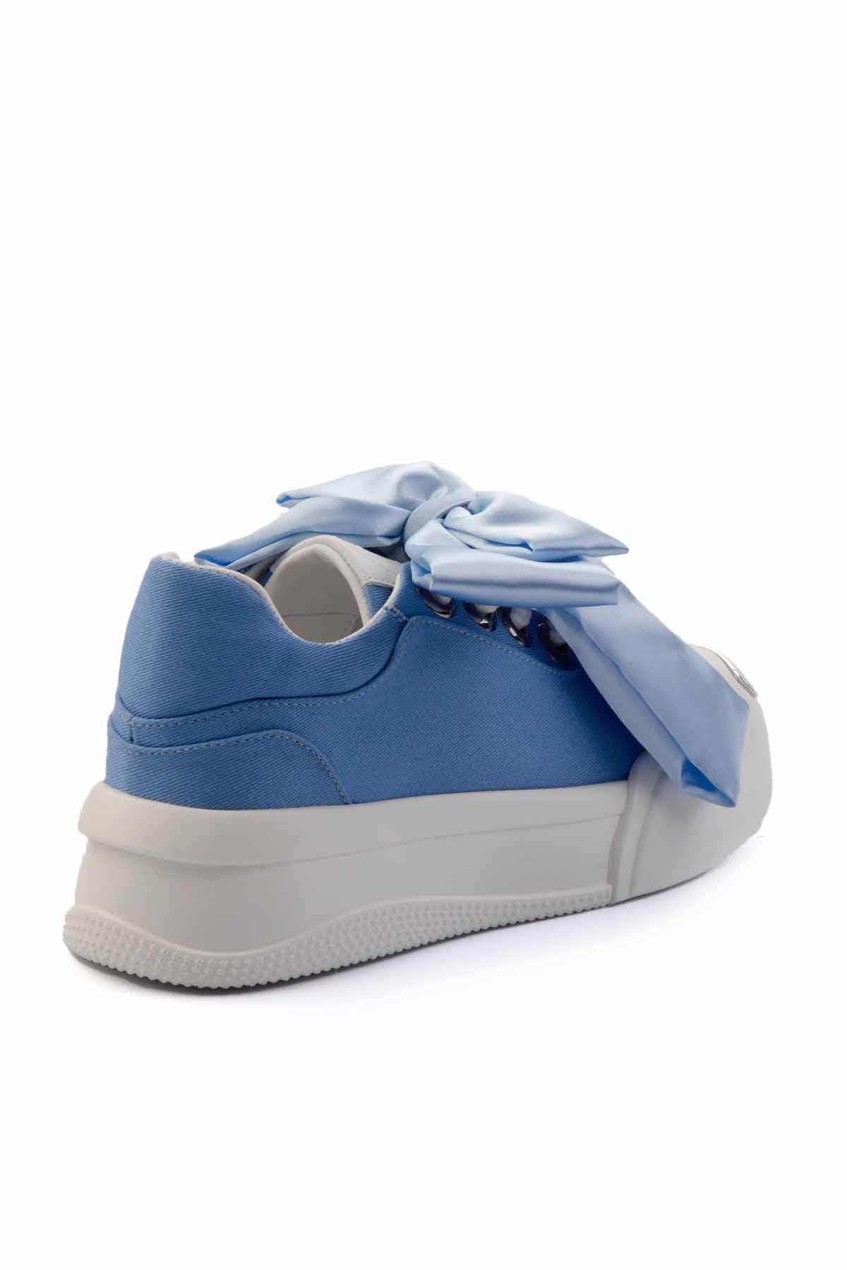 Bambi-Denim Blue Linen Damen Sneaker K 01480002818 4