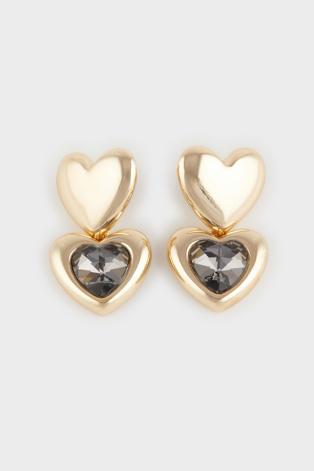 DeFacto-Women's Earrings with Heart and Stone Detail - E3034Axns 2